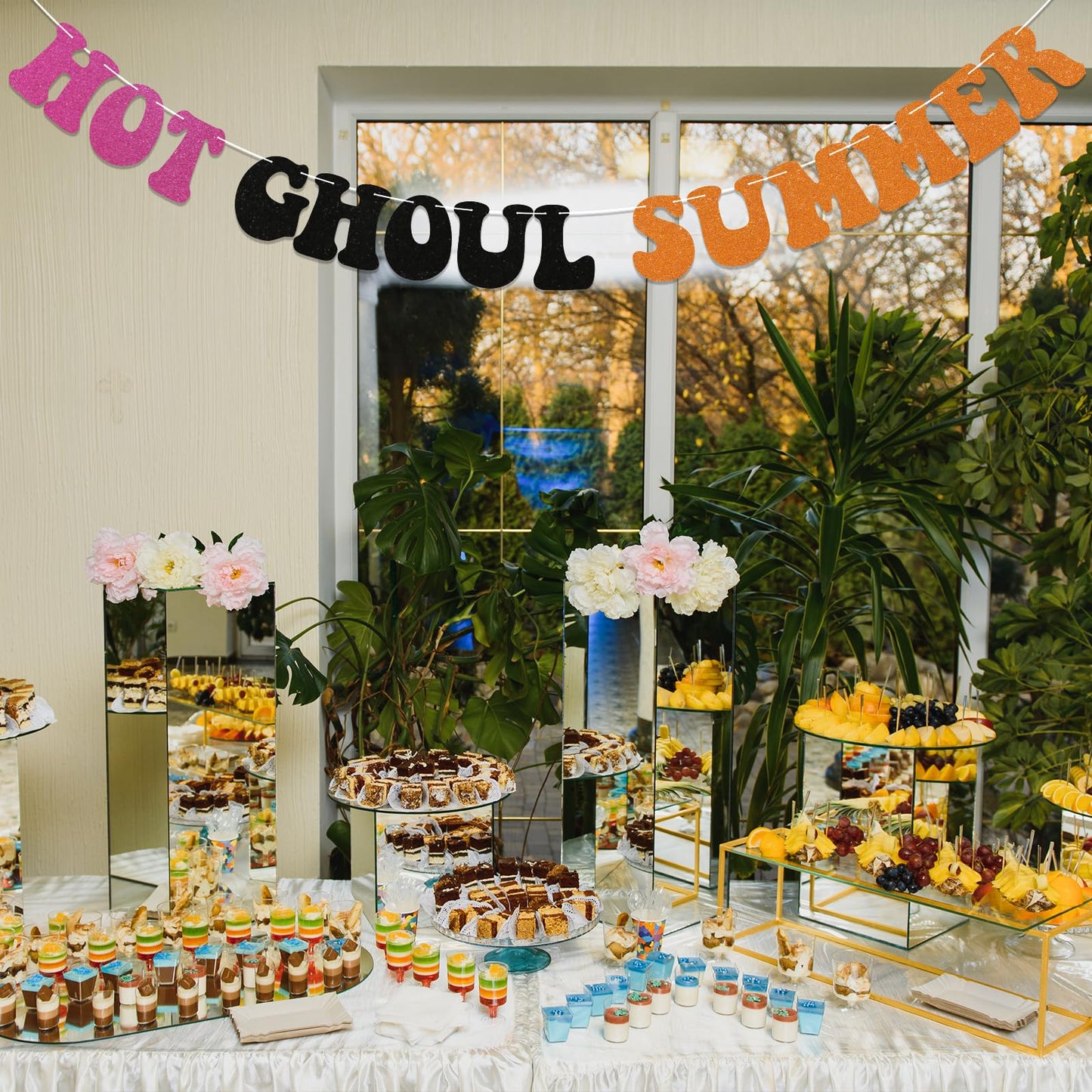 Hot Ghoul Summer Banner Summerween Banner Summer Halloween Party Decorations Spooky Summers Decorations