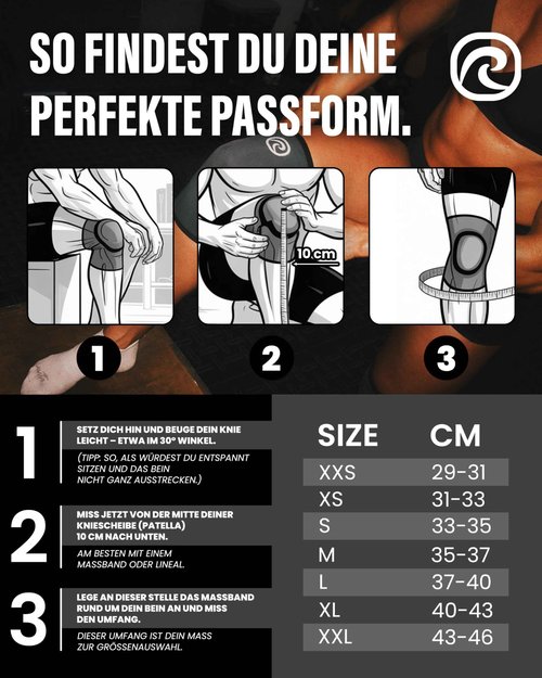 Rehband 5mm Knee Sleeves for Functional Training, Cross-Training & Powerlifting, Weightlifting Knee Support made of Neoprene, Unisex, Colour:White/Black - 1 Pair, Size:X-Small