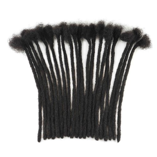 IIFLYDSFA 8 Inch 60 Strands loc Extensions Human Hair for Men/Women 0.6cm Thickness Human Hair Dreadlock Extensions Can Be Dyed and Bleached Soft Dreadlocks