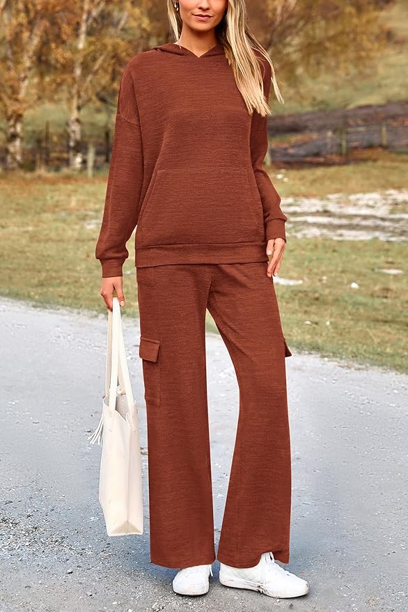 PRETTYGARDEN 2 Piece Sets for Women Fall 2026 Sweatsuits Outfits Lounge Matching Hoodie Set Travel Track Suits Winter Clothes