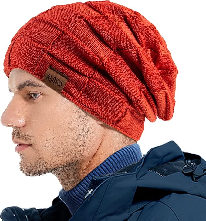 REDESS Beanie Hat for Men and Women Winter Warm Hats Knit Slouchy Thick Skull Cap