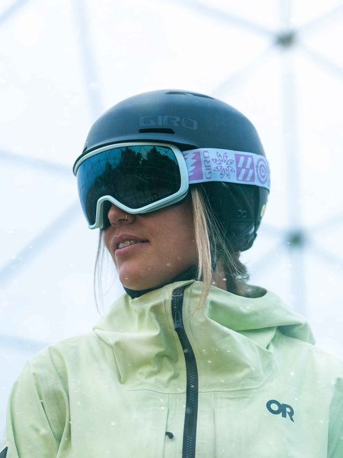 Giro Adult and Youth Balance II Ski and Snowboard Goggles - Dark Shark Streaker Strap with Vivid Ember Lens