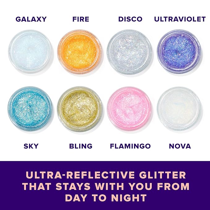 UNICORN SNOT Holographic Face Glitter & Body Glitter Gel: Glitter Makeup, Hair Glitter, Festival Rave and Anime Cosplay, Halloween Costume Makeup - Vegan & Cruelty Free, 1.7 oz Gold Glitter (Bling)