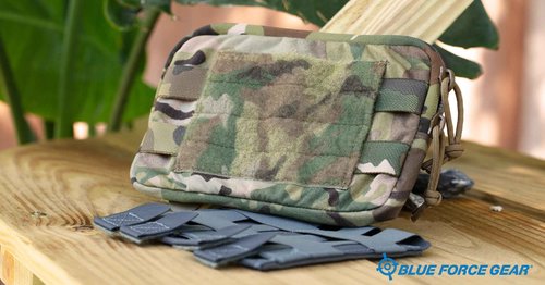 Blue Force Gear MOLLE Admin Pouch - EDC Pouch, Durable USA-Made MOLLE Accessories - Black - 1 x 8 x 5.5 Inches
