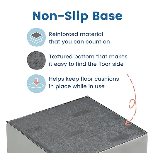 ECR4Kids SoftZone Floor Cushions, Square, Flexible Seating, Navy, 6-Piece