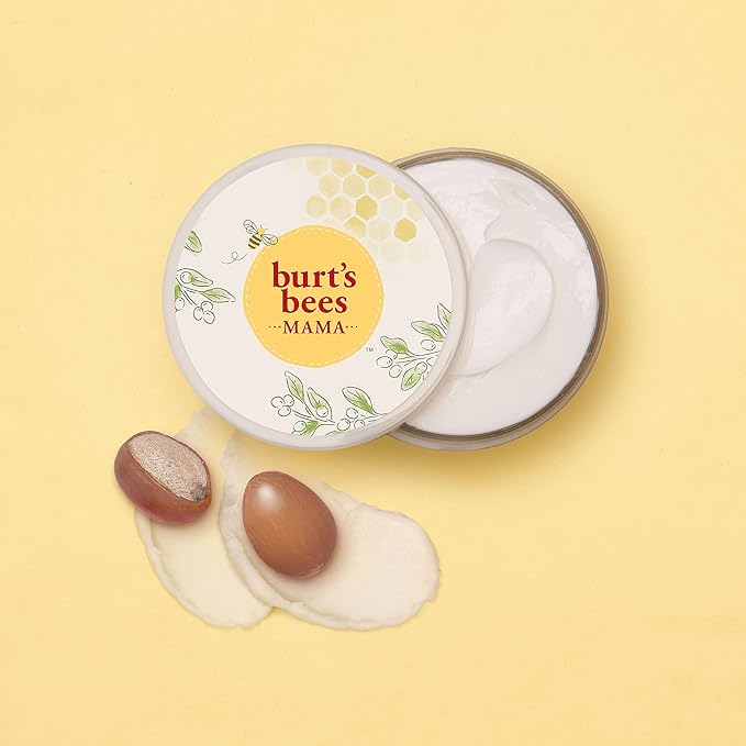 Burt's Bees Christmas Gifts, Mama Belly Butter, Stretch Mark Cream for Pregnancy Massages Body & Reduces Scar Appearance, Prenatal & Postnatal Skin Care, Shea Butter & Vitamin E Rich Formula, 6.5 Oz