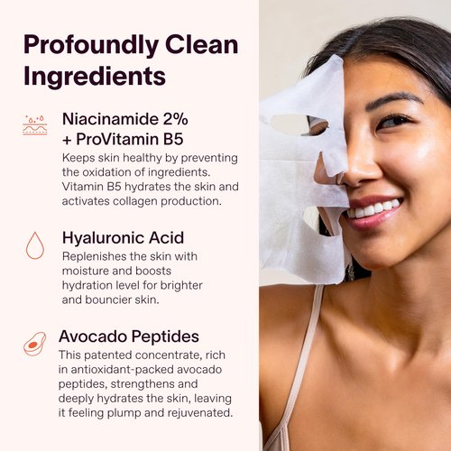 Solawave Hydrating Sheet Mask, Anti Aging Face Mask with Niacinamide, Hydrating Face Mask with Hyaluronic Acid, Moisturizing Face Masks (10 Pack)