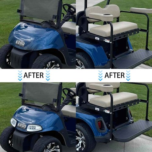 Orle Oko LED Head Tail Light Kit For EZGO RXV 2008-2015 Gas or Electric Golf Cart Models Replace 12V Front Rear Light Kit Assembly For EZGO RXV