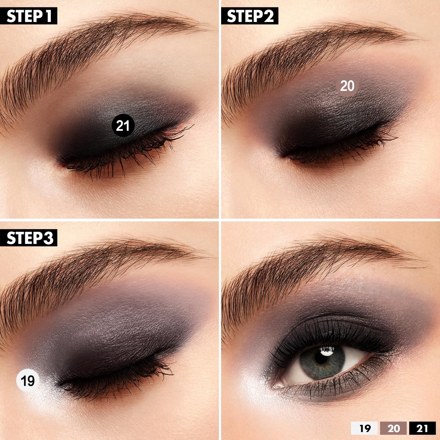 FOCALLURE 3 Pcs No Crease Eyeshadow Sticks,Shimmer & Matte Eye Shadow Crayon with Blending Brush,Smooth Cream Highlighter Pen,Lo