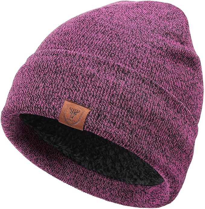 OZERO Winter Beanie Daily Hat - Thermal Polar Fleece Ski Stocking Skull Cap for Men and Women