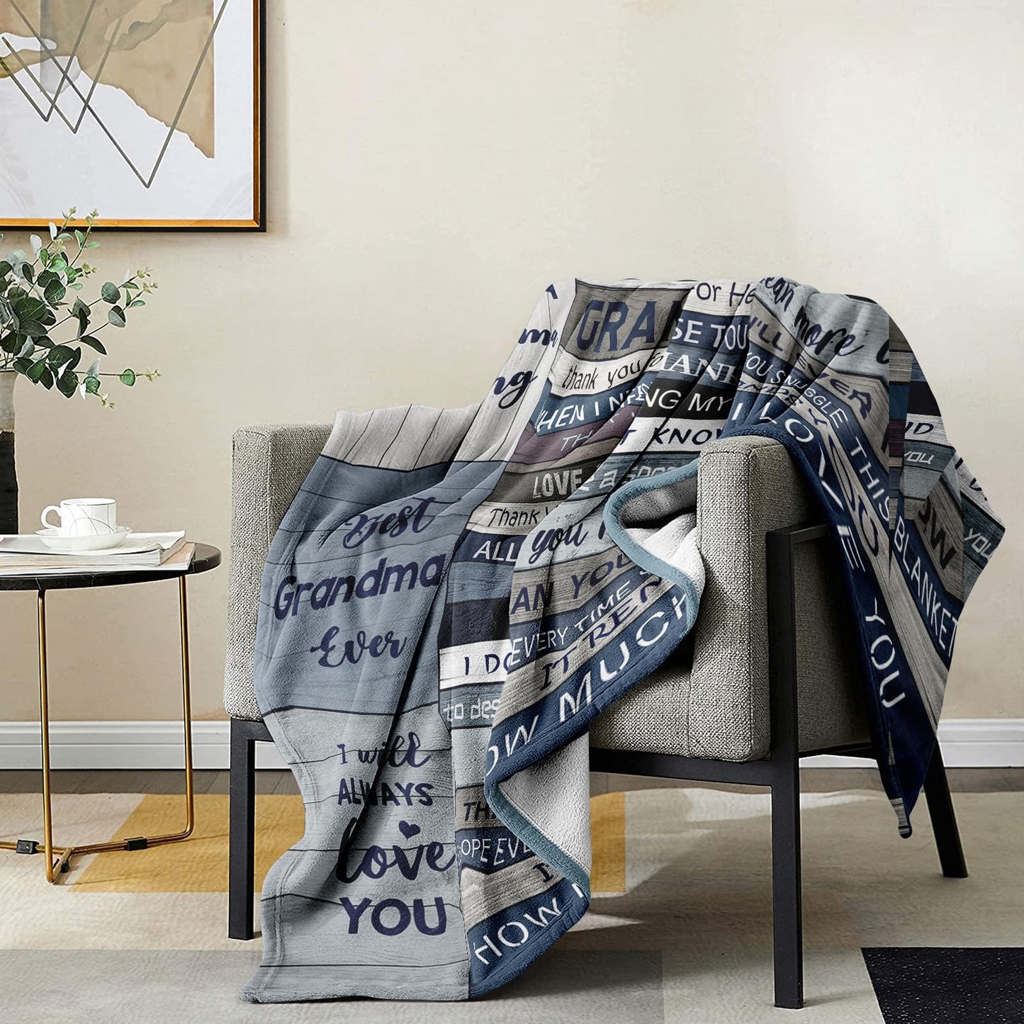 Yamco Grandma Gifts - Birthday Gifts for Grandmother 60" x 50" Blanket - Mothers Day Best Grandma Gift - Great Gigi Presents for Grandmother - Unique Birthday Gift Ideas for Grandmom Mimi Nana Granny
