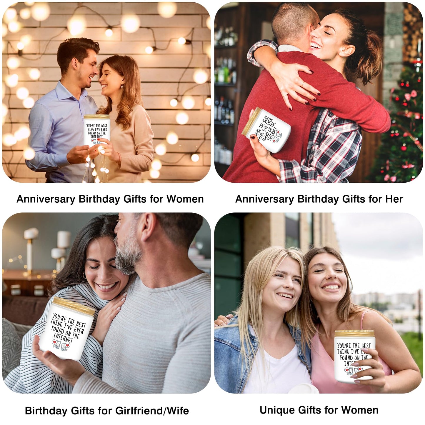 Homsolver Anniversary Birthday Wedding Gifts for Him Her, Funny Romantic Birthday Gifts for Women, Men, Boyfriend, Girlfriend, Wife, Best Friends, Funny Lavender Candle
