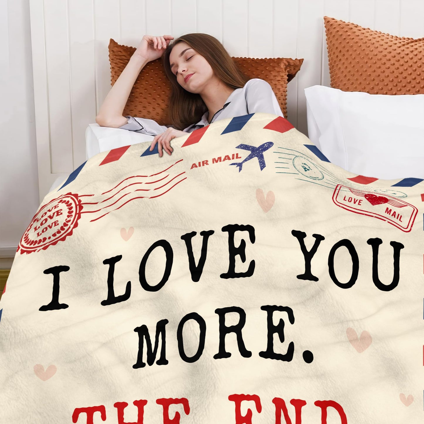 WRAPIX Anniversary Wedding Gifts for Women - I Love You More Soft Fleece Throw Blanket 60x80 in - Birthday Gifts for Girlfriend Boyfriend Him Her, Wife Husband Gift Ideas, Couple Blanket