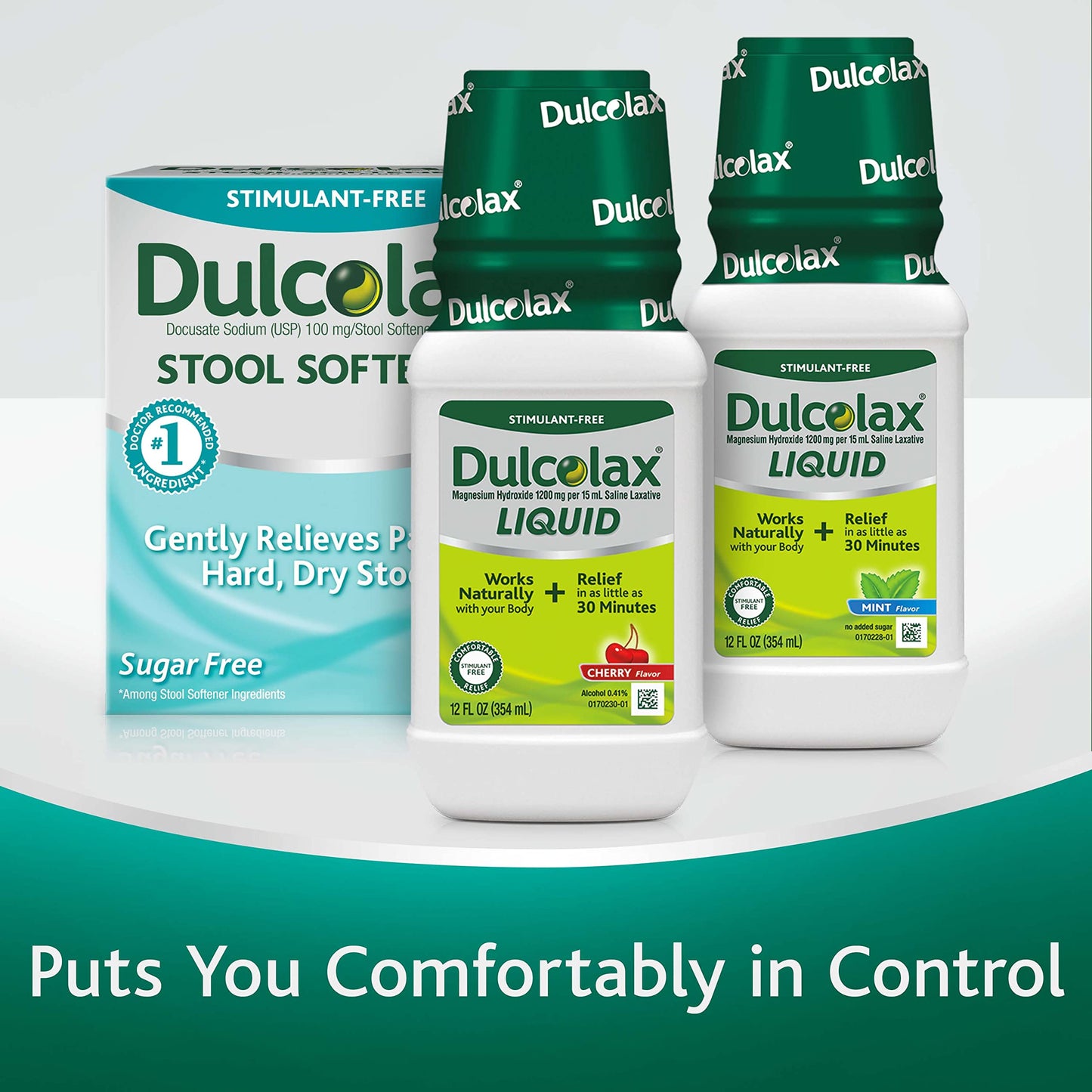 Dulcolax Liquid Laxative, Stimulant Free Laxative for Comfortable Relief, Cherry Flavor, 12 oz. (Pack of 3)