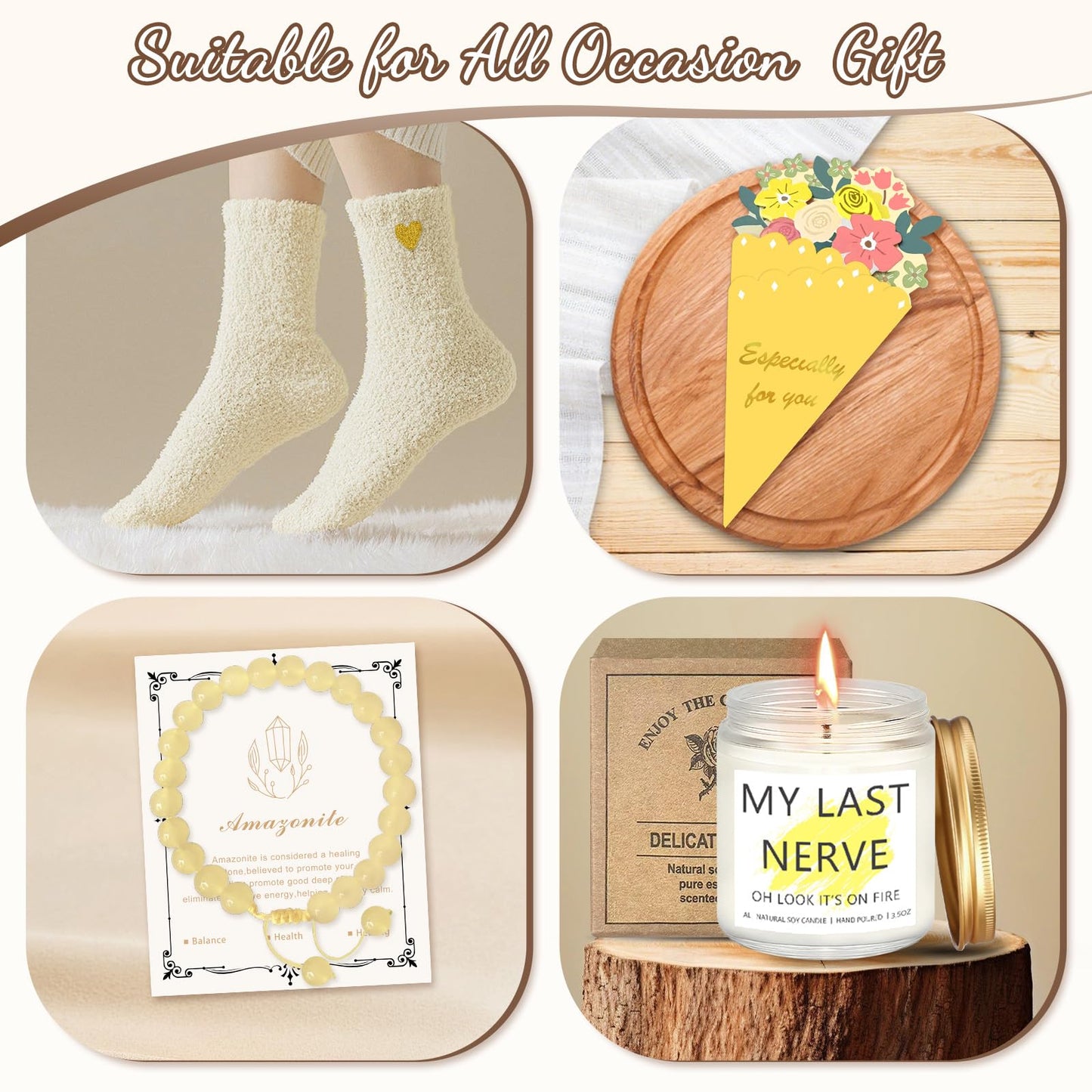 Birthday Gifts for Women, Teen Girls, Her, Unique Happy Birthday Gift Baskets for Best Friend Sister Daughter, Women Gifts Box for Girl Wife Girlfriends, 14pcs Cute Daisy Glass Cups Gift Set(Yellow)