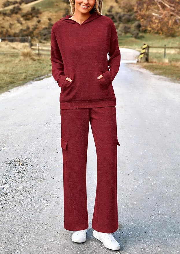 PRETTYGARDEN 2 Piece Sets for Women Fall 2026 Sweatsuits Outfits Lounge Matching Hoodie Set Travel Track Suits Winter Clothes
