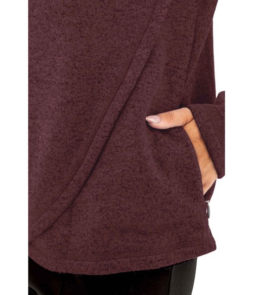 Aventura Clothing Harlow Zip Neck Top Catawba Grape MD (US 8-10)