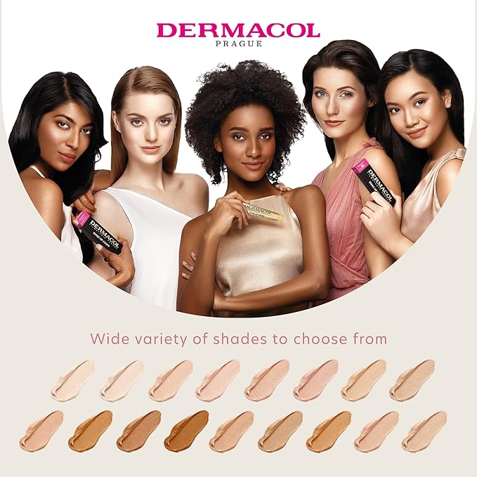 Dermacol Mini Full Coverage Foundation 13g, Liquid Matte Makeup with SPF 30, Waterproof Foundation for Oily Skin, Acne & Under Eye Bags, Long-Lasting Makeup Products Shade- 221