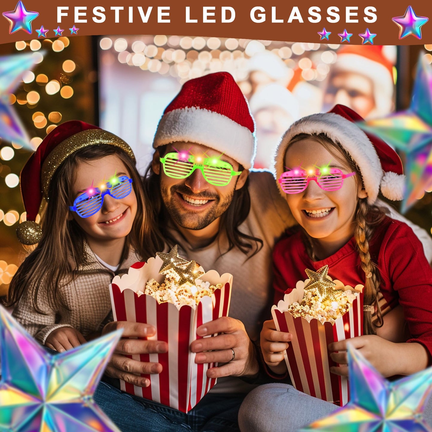 Zaaaslsm 20 Pack LED Glasses,Glow glasses,Light up glasses,Glow in the dark glasses,Party glasses Rave neon Flashing Party For Birthday Mardi Gras New Year's Eve Party Decoration,For Kids/Adults