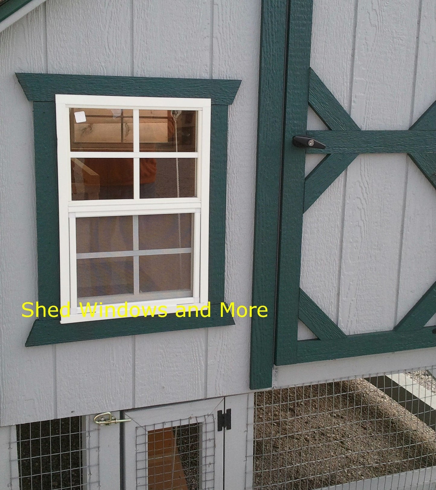Shed Windows and More 14" X 21" White Flush Mount Tempered Glass, Playhouse Windows, Chicken Coop Windows