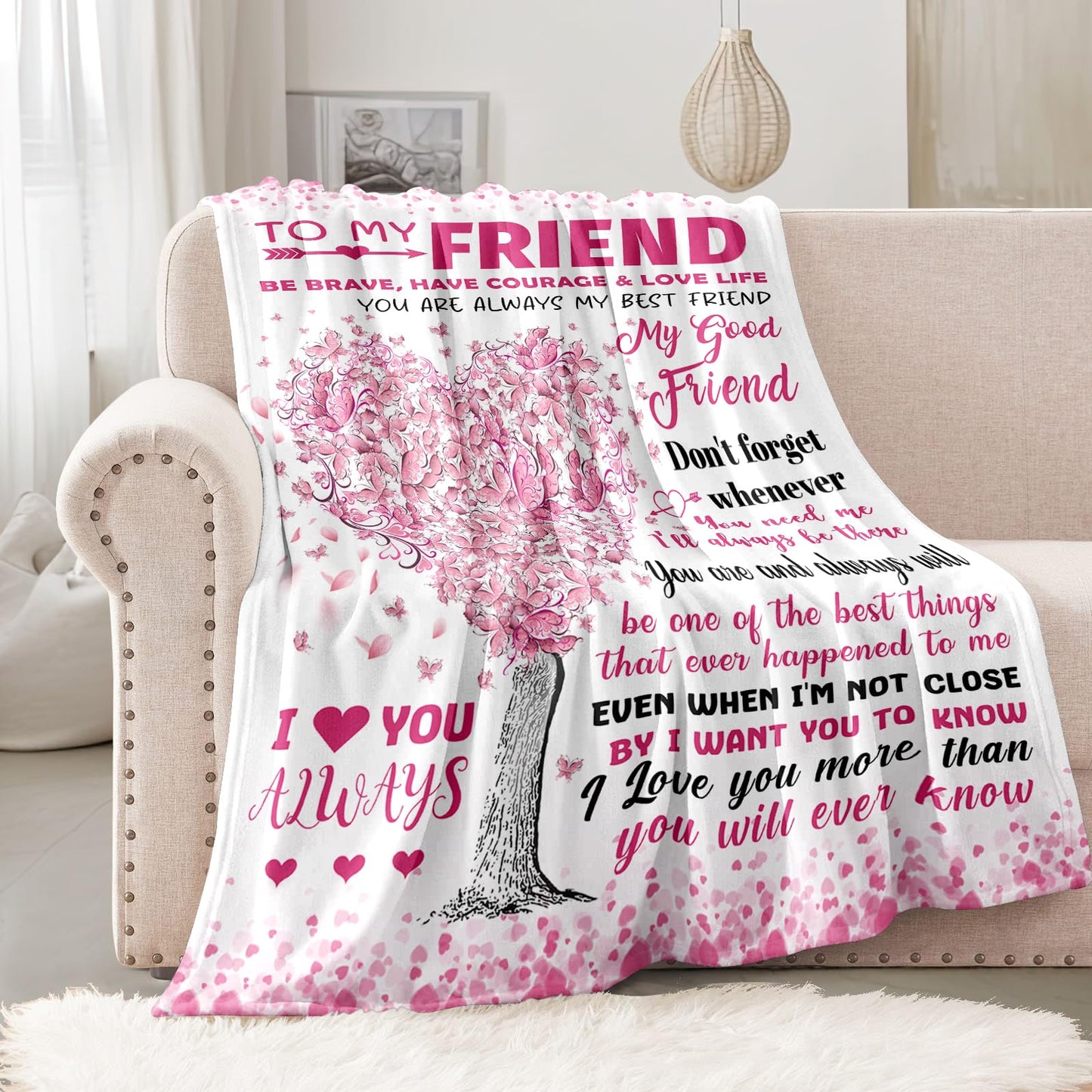 YPURTSD Best Friend Bestie Gifts for Women - Best Friend Birthday Gifts - Friendship Presents for Women - Long Distance BFF Presents - BFF Christmas Mothers Day Valentines Day Blanket 50"X60"