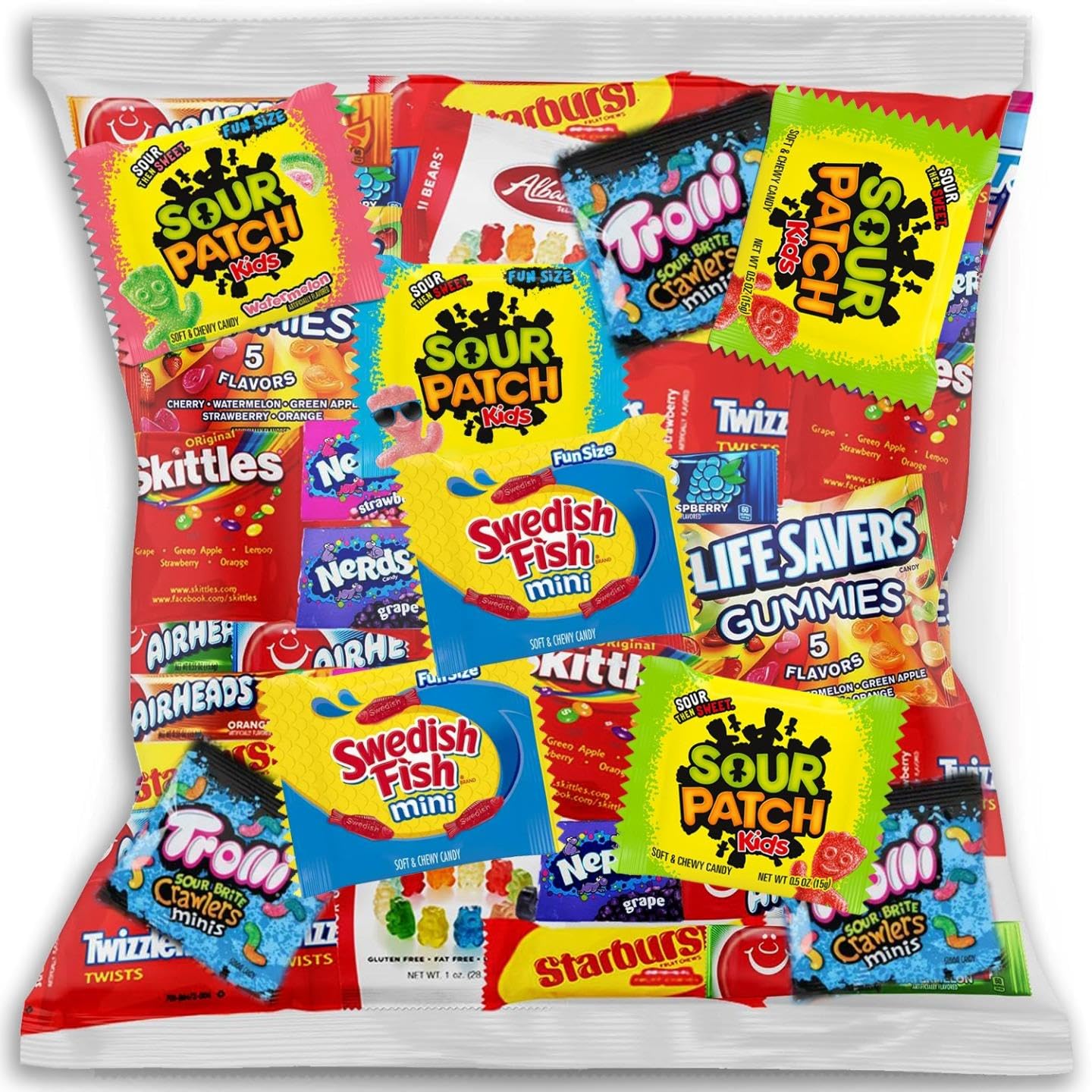 Assorted Candy Variety Pack - 2 Pounds - Individually Wrapped Mixed Candy Assortment Bag Bulk - Fruity, Sour, Gummy, and Chewy Treats - Perfect for Party Favors and Pinata Stuffers by The LakeHouse