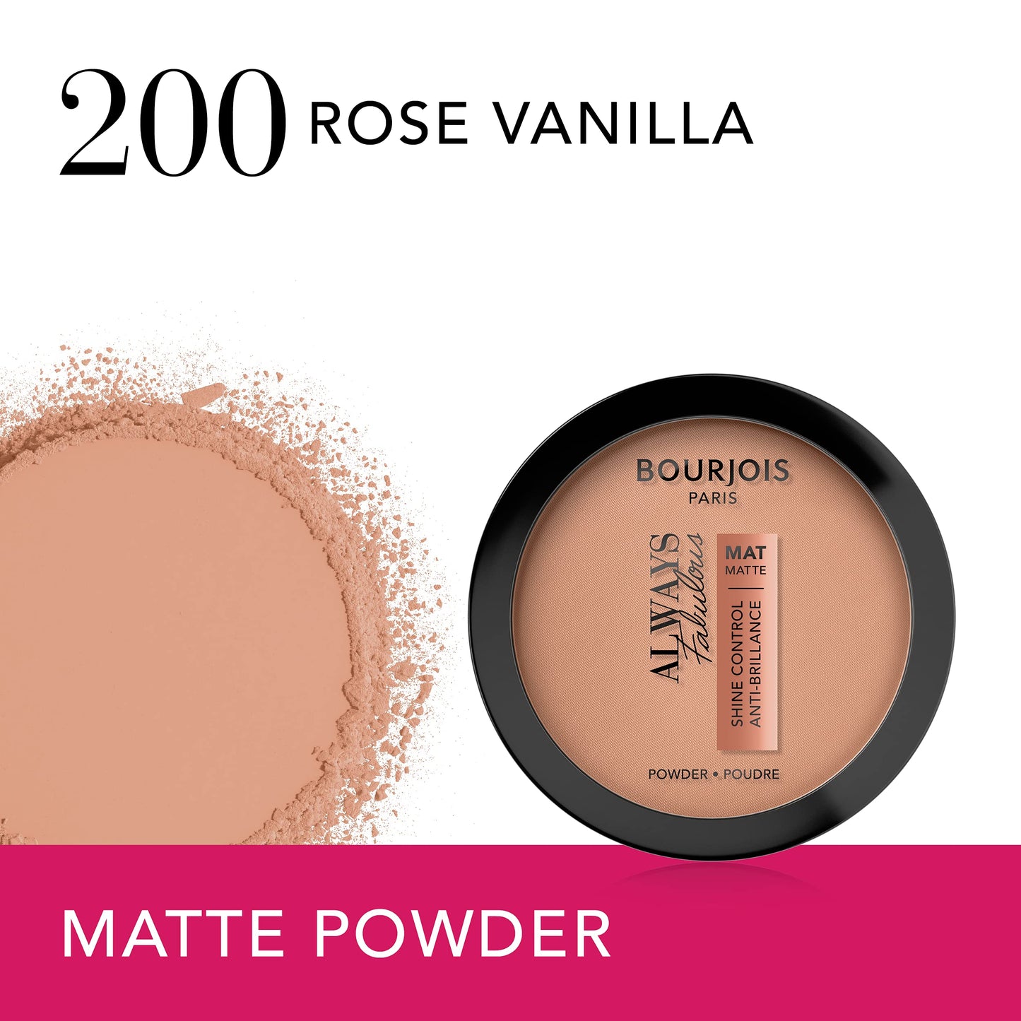 Bourjois Always Fabulous Matte Compact Poeder - 200 Rose Vanilla