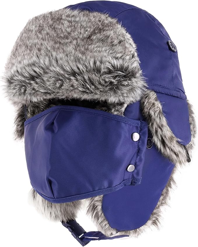 CHOK.LIDS Waterproof Winter Trappers Unisex Premium Strength Ushanka Ear Flap Chin Strap Cold Weather Outdoor