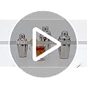AUEAR, 12 oz/350ml Stainless Steel Cocktail Shaker Bottle Martini Drink with Built-in Strainer for Home Bar