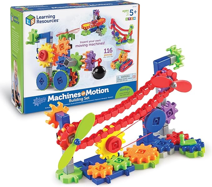 Learning Resources Gears! Gears! Gears! Machines in Motion, STEM Activities, Fine Motor Skills, Toddler Explorer Kit, Scie...