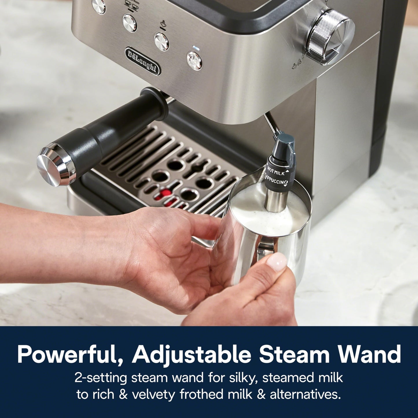 De'Longhi EM400M Classic Espresso Machine, Stainless Steel