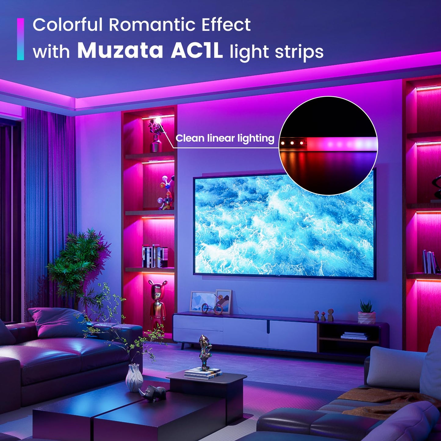 Muzata 20Pack 6.6FT/2M LED Channel Aluminum U Shape Silver LED Strip Diffuser Channel with Milky White Cover Easy Installation U1SW WW 2M