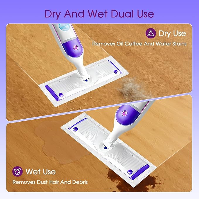 30 Pack Disposable Mop Pads Compatible with Swiffer PowerMop,Replacement for Swiffer Power Mop Refills, Super Absorbent & Scrubbing Power, Dry&Wet Use for Tiles Wooden Floors Cleaning (Lasts 1 Month)