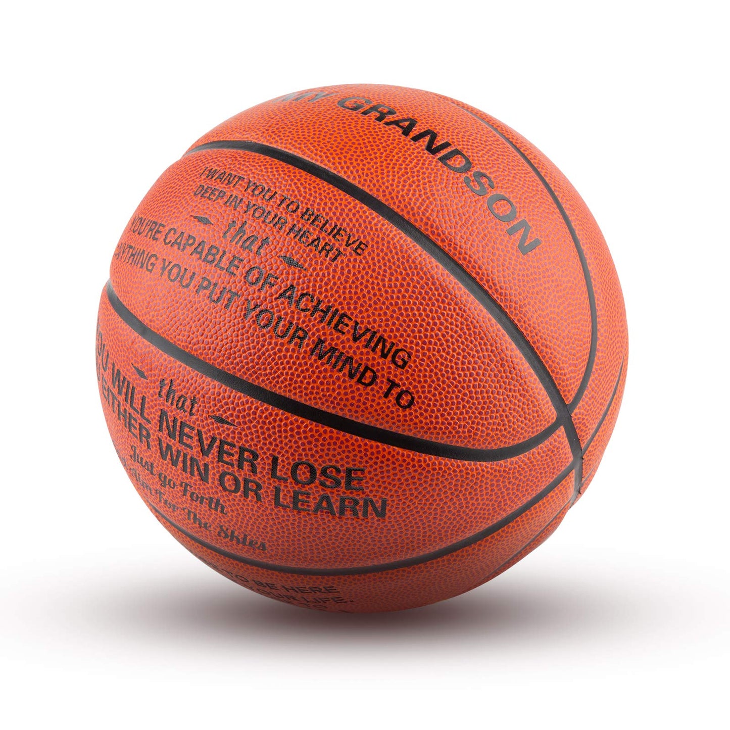 KAAYEE Engraved Basketball for Grandson, Grandson Gift from Grandparents, Custom Fathers Day Christmas Birthday Graduation Back to School Gift for Grandsons