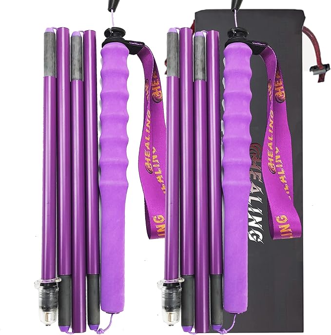 OKHEALING High Strength Carbon Fibre Trekking Poles 2 pcs, Folds Into 5 Sections, Lightweight and Strong, Protects Joints,...