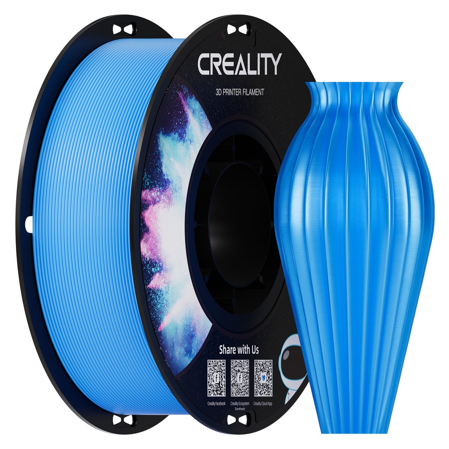Creality PETG 3D Printing Filament 1.75mm, Excellent Toughness High Precision, Odorless Non-Toxic Moistureproof, 1 kg(2.2 lbs) G