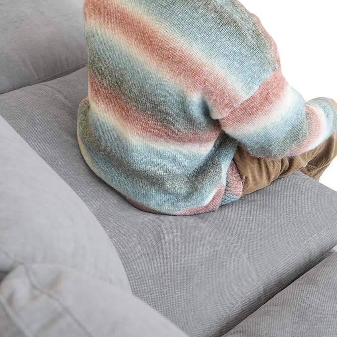 Oversized Modular Sectional Sofa,154inch Cloud Couch Deep Seat Sofa Cushion Covers Removable,LShaped Linen Sectional Couches for Living Room (7 Seater-Gray)
