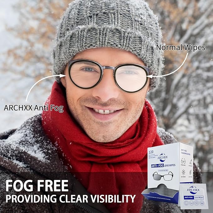 Anti Fog Wipes for Glasses, 240 Count,Pre-Moistened Cleaning Wipes, Lens Cleaner Wipe for Eyeglasses,Sunglasses,Goggles,Screen,Phone,Individually Wrapped Eye Glasses Cleaner
