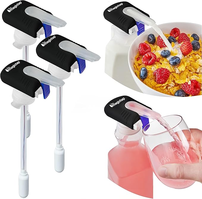 The Magic Tap Automatic Drink Dispenser - Hands-Free Beverage Dispenser for Fridge - Perfect for Milk, Juice - Gifts for W...