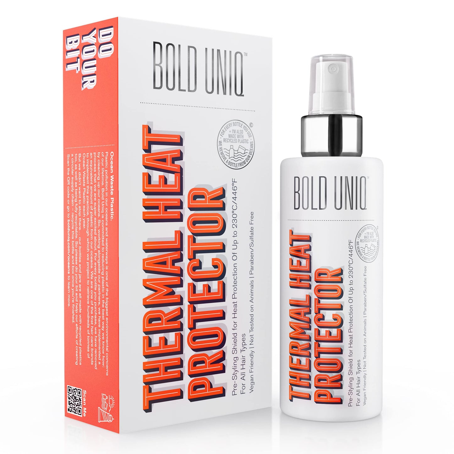 Heat Protectant Spray For Hair - Thermal Protector Up To 450F From Flat Irons & Hot Blow Dry - Light Weight Thermal Shield Prote