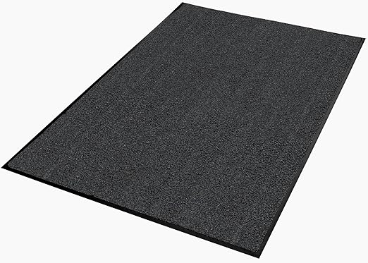 Guardian Platinum Series Indoor Wiper Floor Mat, Rubber with Nylon Carpet, 2'x11', Grey