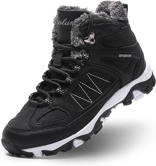 Littleplum Snow Boots for Women-Warm Fur Line Anti Slip Womens Winter Boots-Fashion Ankle Booties Sneakers for Outdoor Hiking