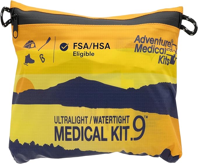 Adventure Medical Kit Ultralight/Watertight Medical Kit .9 - Up to 4 People, Up to 4 Days - Includes Bandages, Blister Ess...