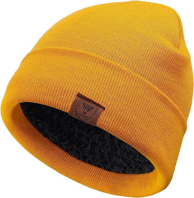 OZERO Winter Beanie Daily Hat - Thermal Polar Fleece Ski Stocking Skull Cap for Men and Women
