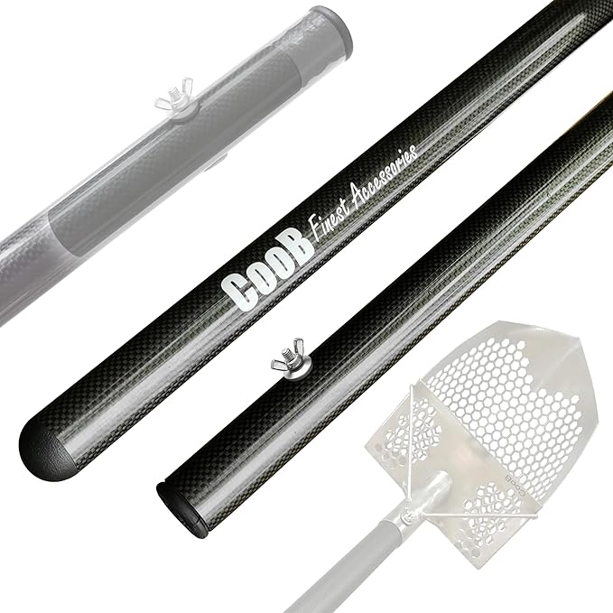 CooB Carbon Fiber Pole Handle. Light and Strong for Sand Scoop Scoops Metal Detector Hunting Tool. Sand Scoop Not Included
