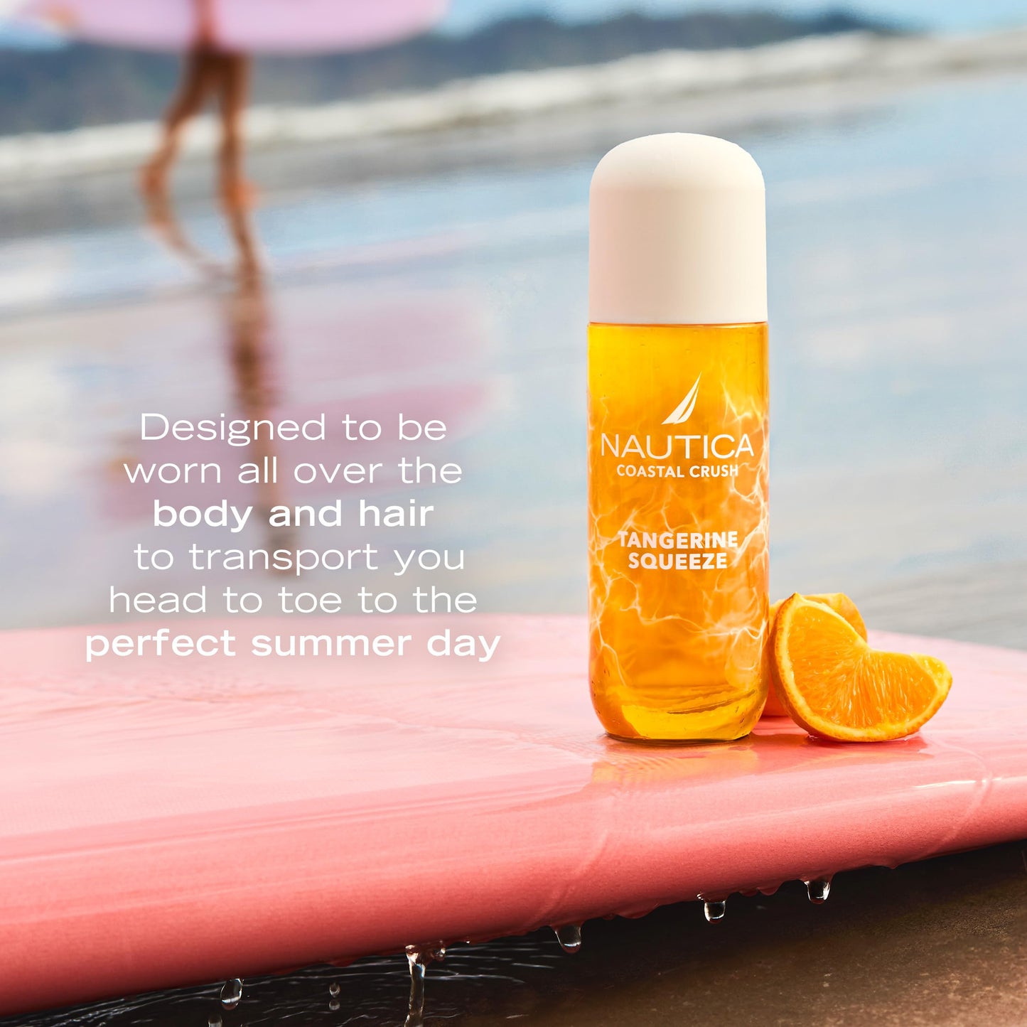 Nautica Tangerine Squeeze, a Citrus Gourmand Hair & Body Mist for Women, Notes of Tangerine, Jasmine, and Sandalwood, Long Lasting, 8.0 fl oz