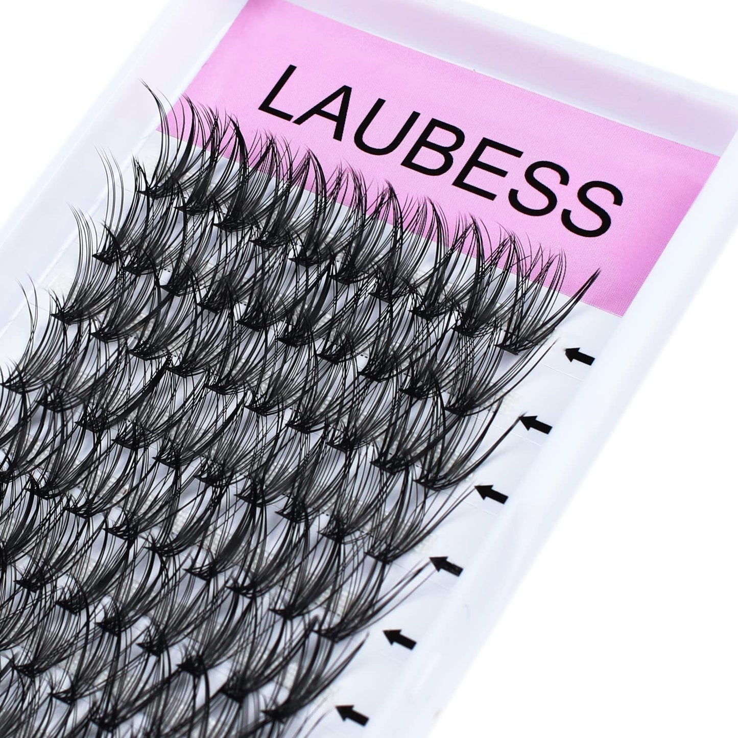 Eyelash Clusters LAUBESS Lash Clusters Individual Lashes Cluster Eyelash Extensions DIY at Home Waterproof Cluster Lashes (30D-D