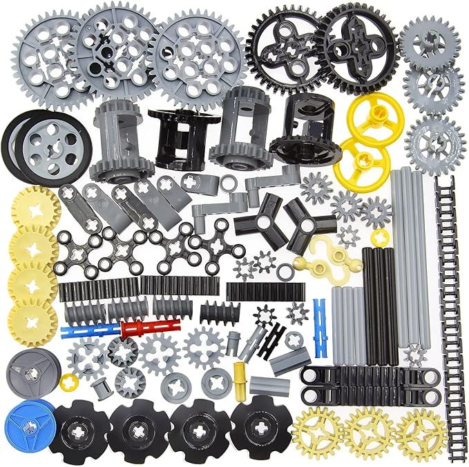 ASTEM 100+PCS Technic Gears and Axles Compatible with Technic-Sets,Gears-Rack (Gears-Pins-Axles Differential New) for Car ...