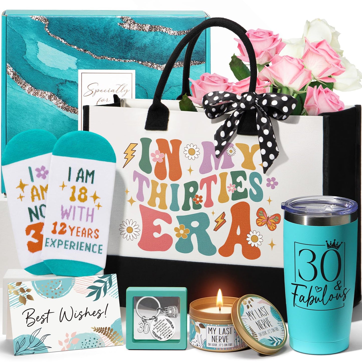 30th Birthday Gifts for Her Women, Cool Turning 30 Year Old Birthday Gifts for Women 30th Birthday Decorations, Unique Happy 30th Birthday Gifts Ideas for Her Sister Best Friend Wife Daughter Coworker