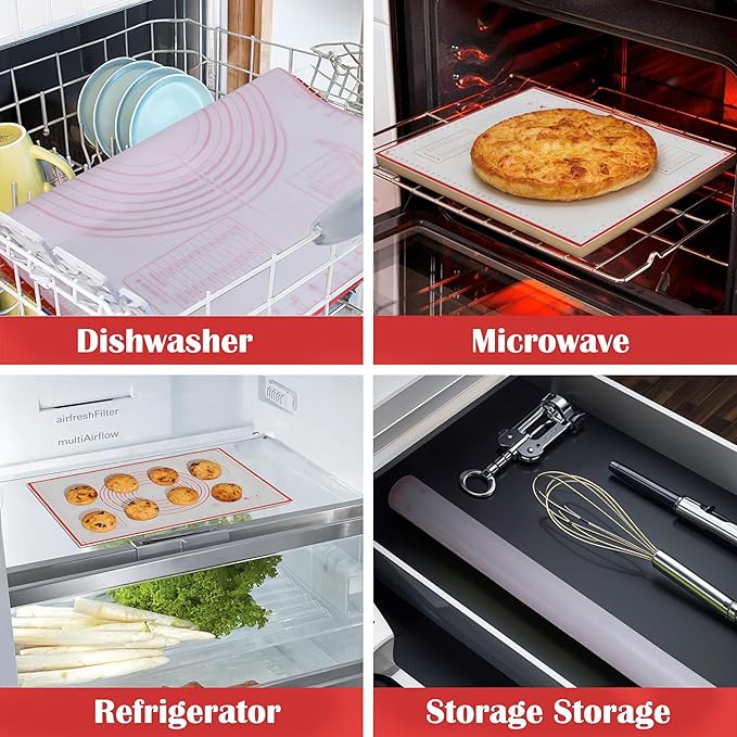 BlueBark 1 PCS - 28"L x 20"W Non-stick Silicone Baking Mat for Pastry & Dough, Sourdough Bread Making Tools, Kitchen Counter, Cooking Enthusiasts